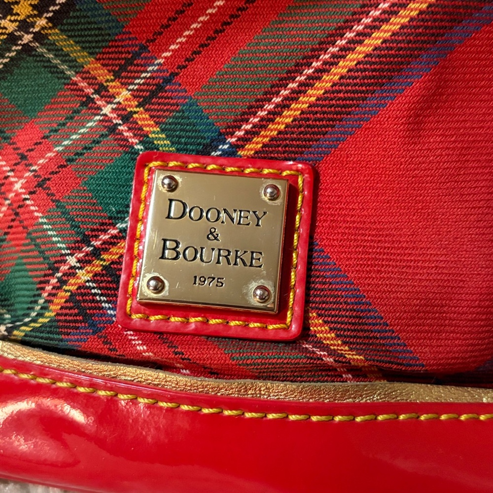 Red plaid Dooney & Burke handbag - Picture 2 of 8